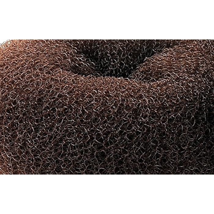 CLOTHOBEAUTY 2-Piece Extra Large Size Hair Bun Donut Maker, Ring Style Chignon Buns Maker (4.3 in. For Thick & Long Hair) - Brown - Image 5